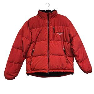 Vintage Polo Sport Ralph Lauren Red Puffer Coat Jacket As Seen On Hailey Beber